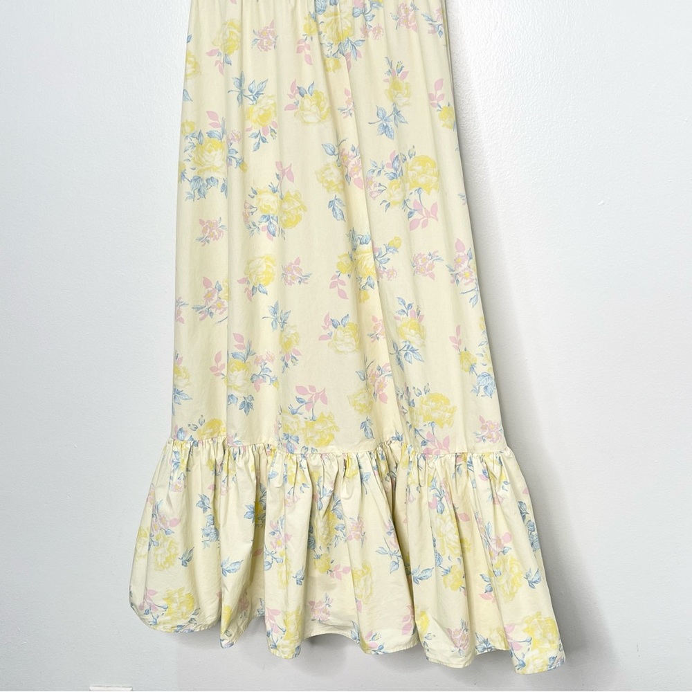 LoveShackFancy x Target Yellow Puff Sleeve Maxi Dress Size 6 - Picture 4 of 8